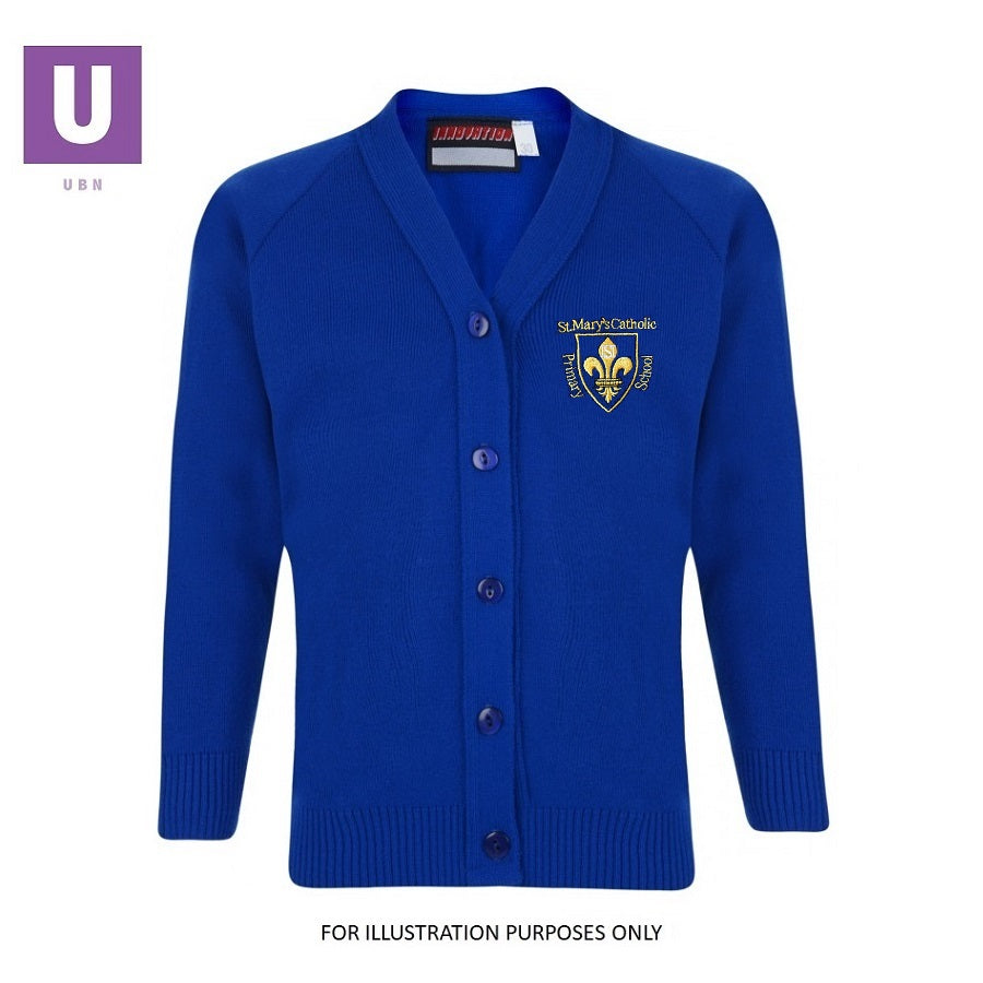 St Mary's Primary Girls Knitted Cardigan with logo