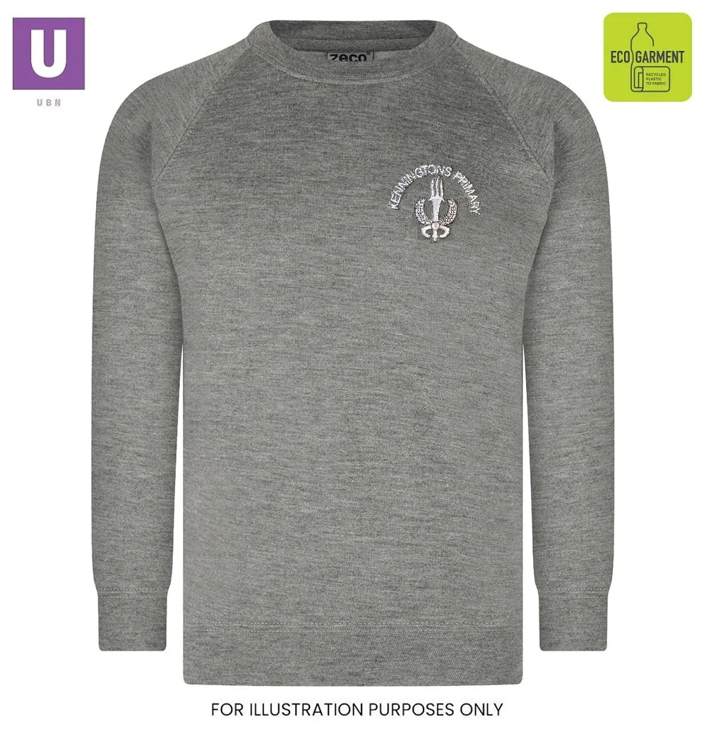 Pre-Loved Kenningtons Primary Grey P.E. Sweatshirt with logo