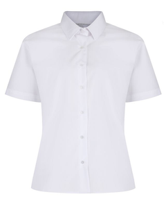 Trutex White Short Sleeve Non Iron Blouses (Twin Pack)