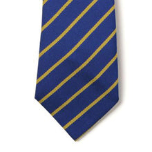 Load image into Gallery viewer, Royal &amp; Gold Thin Stripe Elastic Tie