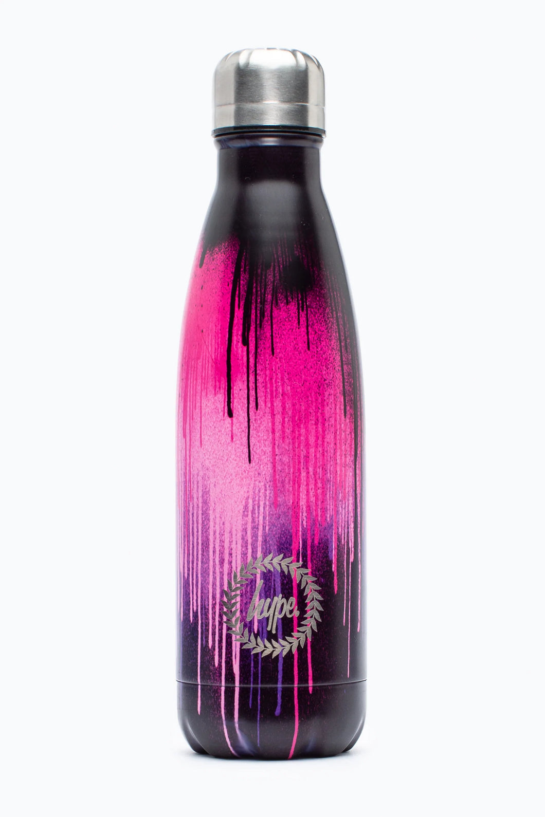 HYPE Purple & Pink Drip Metal Water Bottle 500ml