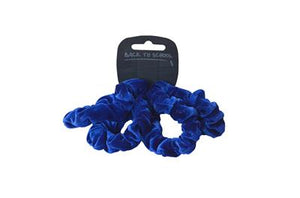 Royal Blue Velvet Hair Scrunchie (4pk)