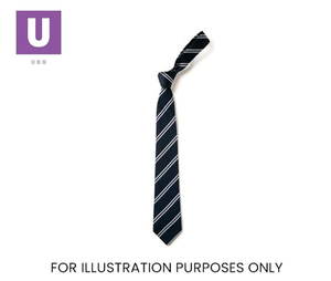 Navy & White Double Stripe Tie (Box of 24)