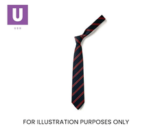 Load image into Gallery viewer, Navy &amp; Red Double Stripe Tie (Box of 24)