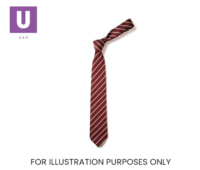 Maroon & White Thin Stripe Tie (Box of 24)