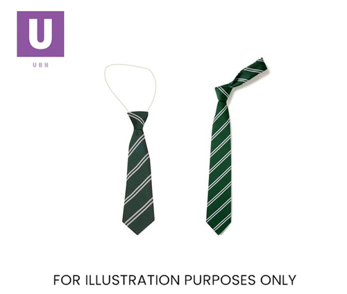 Green & White Double Stripe Tie (Box of 24)