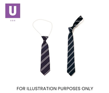 Load image into Gallery viewer, Navy &amp; White Double Stripe Tie (Box of 24)