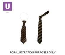 Load image into Gallery viewer, Black &amp; Gold Thin Stripe Tie (Box of 24)