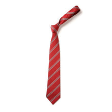 Charger l&#39;image dans la galerie, Red &amp; Grey Double Stripe Eco Tie